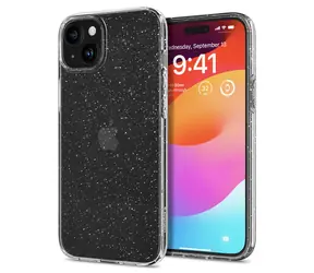 Spigen Liquid Crystal Glitter ochranný kryt pro Apple iPhone 15 Plus crystal quartz 
