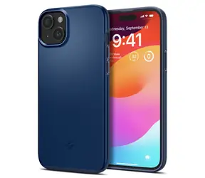 Spigen Thin Fit ochranný kryt pro Apple iPhone 15 Plus navy blue