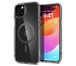 Spigen Ultra Hybrid MagSafe ochranný kryt pro Apple iPhone 15 Plus carbon fiber 