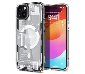 Spigen Ultra Hybrid MagSafe ochranný kryt pro Apple iPhone 15 Plus zero one white 