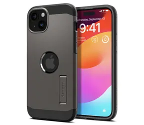 Spigen Tough Armor MagSafe ochranný kryt pro Apple iPhone 15 gunmetal 