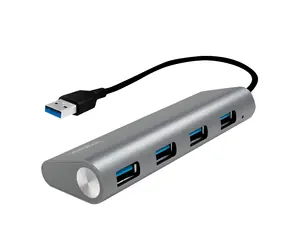 LogiLink UA0307 stříbrná / USB Hub / 4x USB 3.0