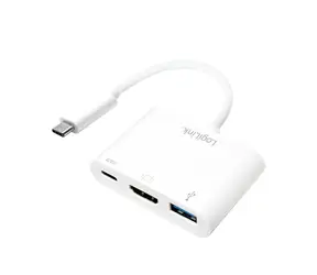 LogiLink UA0258 bílá / USB-C Hub / 1x USB-C / 1x USB-A / 1x HDMI