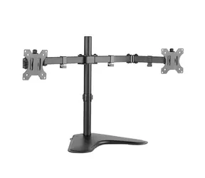 LogiLink BP0045 černá / Rameno na 2 monitory / VESA / 17" až 32" / do 8 kg