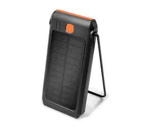 LogiLink PA0273 černá / Powerbank / solární panel / 10000 mAh / 1x USB-A / 1x USB-C
