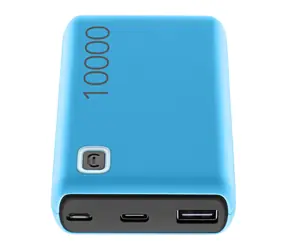 CellularLine Essence 10000 mAh modrá / Power banka / USB-A / USB-C / microUSB