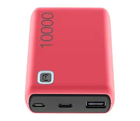CellularLine Essence 10000 mAh růžová / Power banka / USB-A / USB-C / microUSB