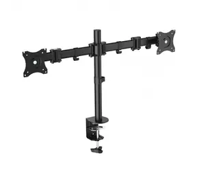 LogiLink BP0022 černá / Rameno na 2 monitory / VESA / 13" až 27" / do 8 kg 
