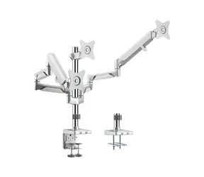 LogiLink BP0090 stříbrná / Rameno na 3 monitory / VESA / 17" až 27" / do 7 kg 