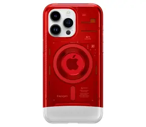 Spigen Classic C1 MagSafe ochranný kryt pro Apple iPhone 15 Pro ruby