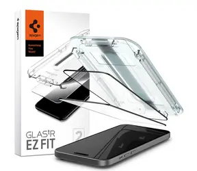 Spigen Glass tR EZ Fit 2 Pack ochranné sklo pro Apple iPhone 15 Pro FC černá
