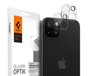 Spigen Glass tR Optik 2 Pack ochranné sklo na fotoaparát pro Apple iPhone 15/15 Plus čirá