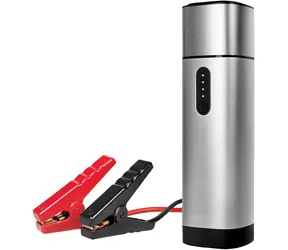 LogiLink PA0266 stříbrná / Powerbank / 10000 mAh / 2x USB-A / startovací kabely / svítilna