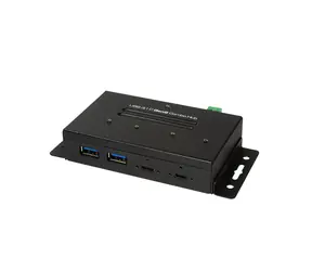 LogiLink UA0316 černá / Industriální USB hub / 2x USB-A 3.2 / 3x USB-C 3.2