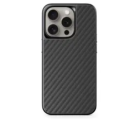 Epico Hybrid Carbon Magnetic Ochranné pouzdro s MagSafe pro Apple iPhone 15 Pro Max černá