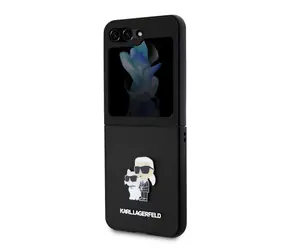 Karl Lagerfeld PU Saffiano Karl and Choupette NFT Zadní Kryt pro Samsung Galaxy Z Flip 5 černá / doprodej