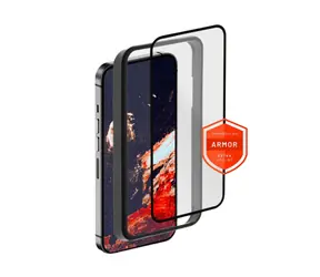 FIXED Armor Prémiové ochranné tvrzené sklo s aplikátorem pro Apple iPhone 15 Plus černá