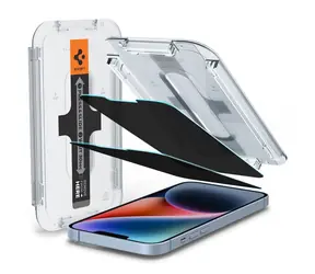 Spigen Glass tR EZ Fit Privacy ochranné sklo pro Apple iPhone 16e/14/13/13 Pro čirá 2ks 