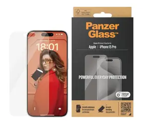 PanzerGlass ochranné sklo pro Apple iPhone 15 Pro / čiré