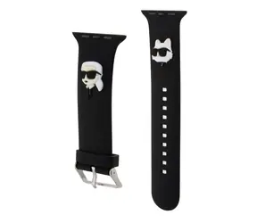 Karl Lagerfeld Karl and Choupette Head NFT Řemínek pro Apple Watch 38/40/41 černá