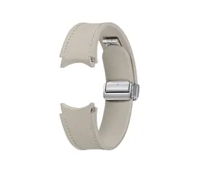 SAMSUNG Hybridní řemínek z eko kůže s překlápěcí sponou 20 mm (M/L) Etoupe