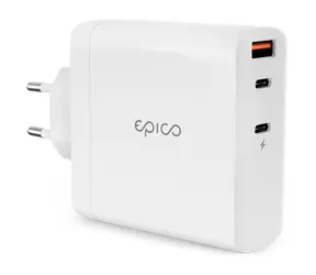 Epico USB-C nabíječka GaN 140W bílá / 2x USB-C / 1x USB-A