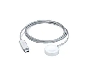 Epico USB-C magnetický rychlonabíjecí kabel pro Apple Watch 1.2m stříbrná