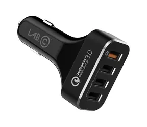 LAB.C 4Port Quick černá / autonabíječka / 4xUSB / 54W 