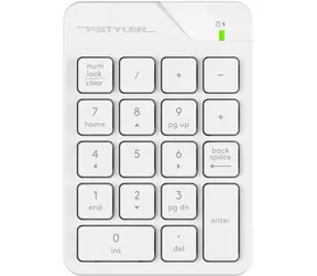 A4tech FSTYLER FGK21-C bílá / bezdrátová numerická klávesnice / 18 kláves / 2.4 GHz / USB-C