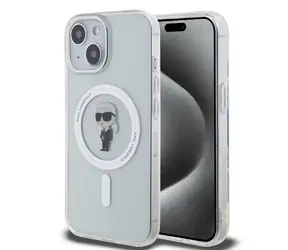 Karl Lagerfeld IML Ikonik MagSafe Zadní Kryt pro Apple iPhone 15 transparentní