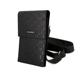 Karl Lagerfeld Saffiano Monogram Wallet Phone Bag černá