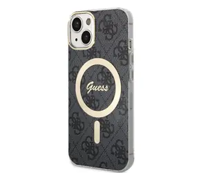 GUESS IML 4G MagSafe Zadní Kryt pro Apple iPhone 15 černá