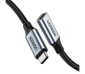 UGREEN US372 Kabel USB-C 3.1 Gen2 (M) - USB-C 3.1 Gen2 (F) 1m černá / 100W / 4K