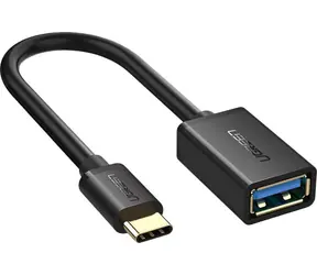 UGREEN Kabel USB-C (M) - USB-A 3.0 (F) 0.15m černá