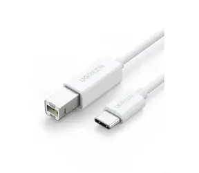 UGREEN Kabel USB-C (M) - USB-B (M) 1.5m bílá