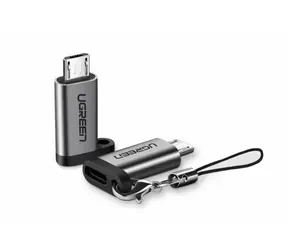 UGREEN Adaptér USB-C (F) - Micro-USB (M) šedá