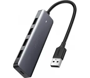 UGREEN CM219 Dokovací stanice šedá / 4x USB-A 3.2 / napájecí port Micro-USB