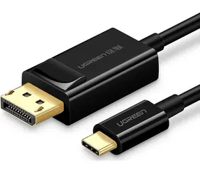 UGREEN Kabel USB-C (M) - DisplayPort (M) 1.5m černá / 4K