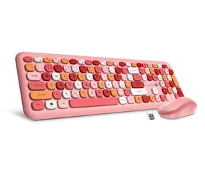 CONNECT IT FASHION Wireless Combo růžová / Set bezdrátová klávesnice + myš / CZ + SK layout / USB / 1600DPI 