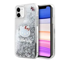 Hello Kitty Liquid Glitter Electroplating Head Logo Zadní Kryt pro Apple iPhone 11 transparentní