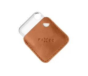FIXED Case for Tag Pouzdro z pravé hovězí kůže s Tagem hnědá