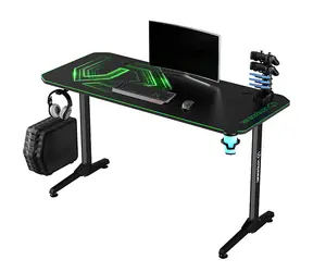ULTRADESK Frag zelená / Herní stůl / 140 x 60 x 76 cm / USB hub