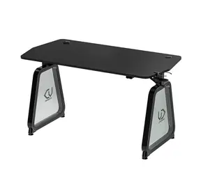 ULTRADESK Booster černá / Herní stůl / 136 x 70 x 75 cm / LED osvětlení