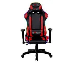 Red Fighter C8 herní křeslo černá / syntetická kůže / RGB podsvícení / odnímatelné polštářky / nosnost 132kg