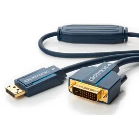 ClickTronic HQ OFC kabel DisplayPort - DVI M/M 5m / zlacené koncovky 