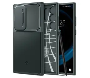 Spigen Optik Armor ochranný kryt pro Samsung Galaxy S24 Ultra zelená 
