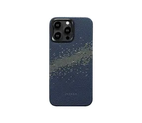 Pitaka StarPeak MagEZ 4 ochranný kryt pro Apple iPhone 15 Pro milky way galaxy modrá 