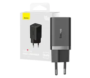 Baseus CCGP180101 GaN5 Pro Rychlonabijecí adaptér černá / 2x USB-C / 40W