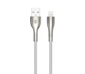 Forever Sleek Kabel USB-A (M) - Lightning (M) 1m bílá / 2.4 A 