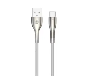 Forever Sleek Kabel USB-A (M) - USB-C (M) 1m bílá / 3 A